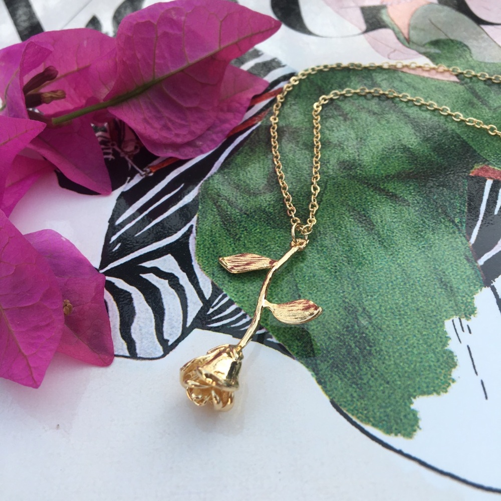 Gold Rose Necklace